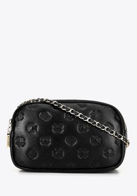 Damska crossbody ze skóry na łańcuszku czarna Wittchen