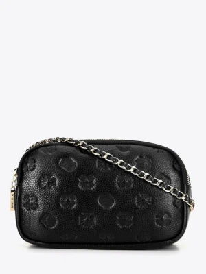 Damska crossbody ze skóry na łańcuszku czarna Wittchen