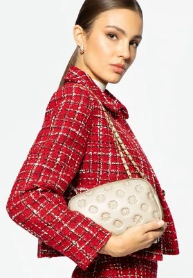 Damska crossbody ze skóry na łańcuszku kremowa Wittchen