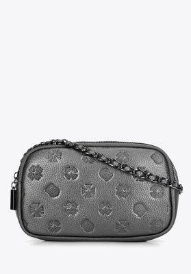 Damska crossbody ze skóry na łańcuszku srebrna Wittchen