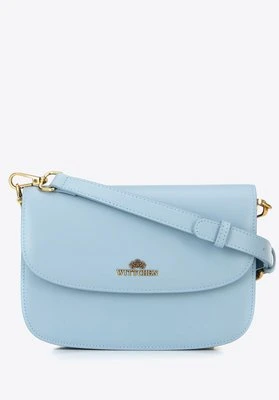 Damska crossbody ze skóry naturalnej niebieska Wittchen