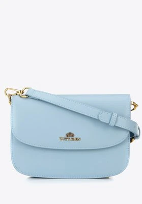 Damska crossbody ze skóry naturalnej niebieska Wittchen