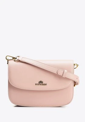 Damska crossbody ze skóry naturalnej różowa Wittchen