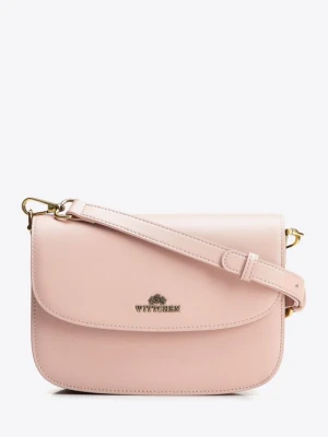 Damska crossbody ze skóry naturalnej różowa Wittchen