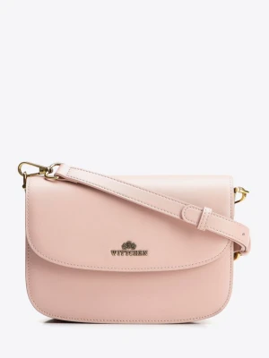 Damska crossbody ze skóry naturalnej różowa Wittchen