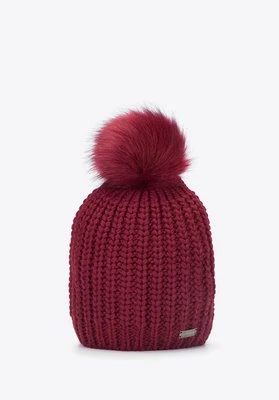 Damska czapka o warkoczowym splocie z pomponem Wittchen