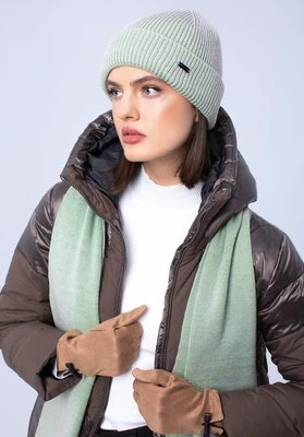 Damska czapka wywijana pistacjowa Wittchen