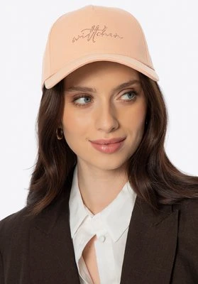 Damska czapka z daszkiem bawełniana brzoskwiniowa Wittchen