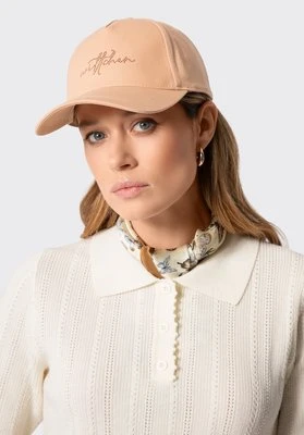 Damska czapka z daszkiem bawełniana brzoskwiniowa Wittchen