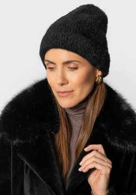 Damska czapka z miękkiej dzianiny czarna Wittchen