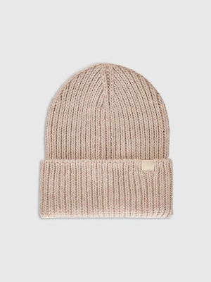 Damska czapka zimowa 4F 4FRAW25ACAPF0801 - beżowa