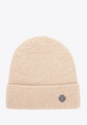 Damska czapka zimowa z miękkiej dzianiny beżowa Wittchen
