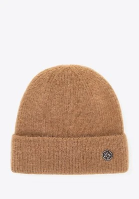 Damska czapka zimowa z miękkiej dzianiny brązowa Wittchen