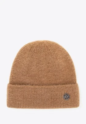 Damska czapka zimowa z miękkiej dzianiny brązowa Wittchen