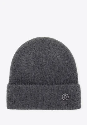 Damska czapka zimowa z miękkiej dzianiny szara Wittchen
