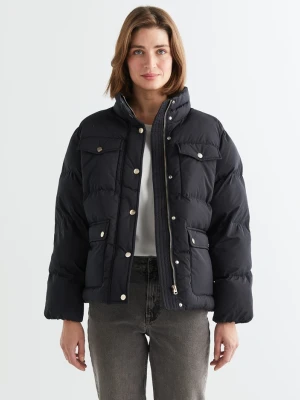 Damska czarna kurtka z ozdobnymi kieszeniami GANT