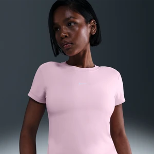 Damska dopasowana koszulka o skróconym kroju Nike - Różowy