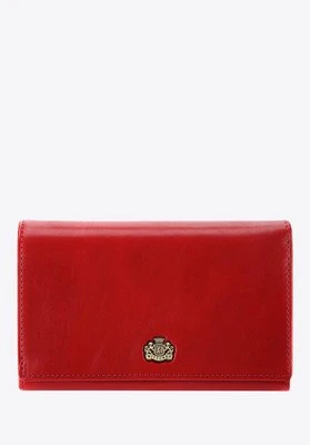 Damska duża portmonetka ze skóry naturalnej mieszcząca dowód rejestracyjny czerwona Wittchen