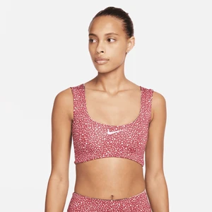 Zdjęcie produktu Damska dwustronna koszulka do pływania o skróconym kroju Nike - Czerwony