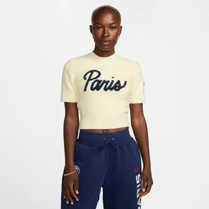 Damska dzianinowa koszulka piłkarska z krótkim rękawem Nike Paris Saint-Germain Sport Essentials - Brązowy