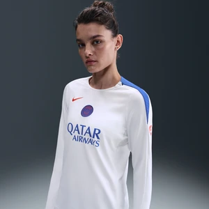 Damska dzianinowa koszulka piłkarska z półokrągłym dekoltem Nike Total 90 Dri-FIT Paris Saint-Germain Strike (wersja trzecia) - Biel