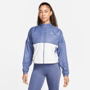 Damska dzianinowa kurtka z zamkiem na całej długości Nike Therma-FIT One - Niebieski