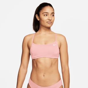 Damska góra od bikini o kroju bokserki Nike Essential - Różowy