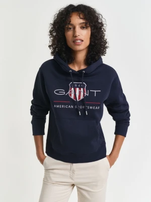 Damska granatowa bluza z kapturem GANT