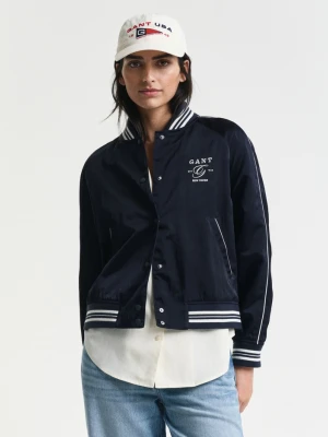 Damska granatowa satynowa kurtka typu varsity GANT