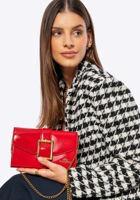 Damska kopertówka ze skóry lakierowanej czerwona Wittchen