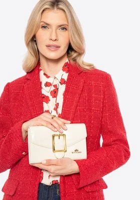 Damska kopertówka ze skóry lakierowanej jasny beż Wittchen