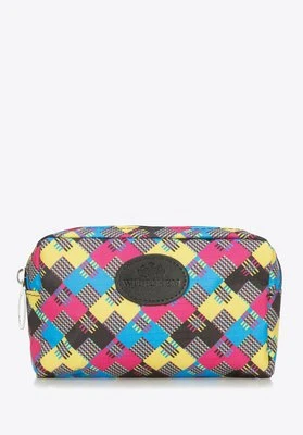 Damska kosmetyczka pudełkowa mała czarno-żółta Wittchen