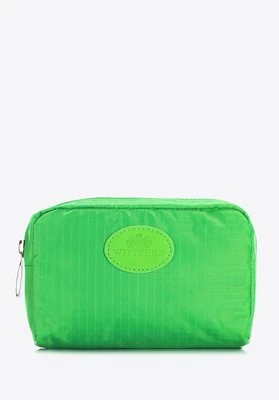 Damska kosmetyczka pudełkowa mała jasna zieleń Wittchen