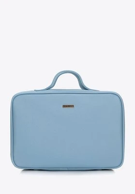 Damska kosmetyczka z ekoskóry jasny niebieski Wittchen