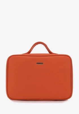 Damska kosmetyczka z ekoskóry pomarańczowa Wittchen