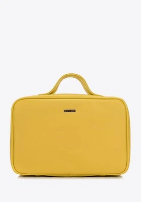 Damska kosmetyczka z ekoskóry żółta Wittchen