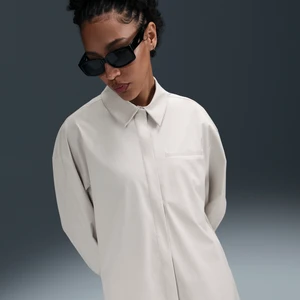 Damska koszula oversize z długim rękawem Dri-FIT Nike 24.7 PerfectStretch - Brązowy