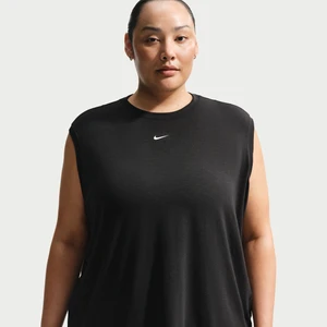 Damska koszulka bez rękawów Dri-FIT Nike One Relaxed (duże rozmiary) - Czerń