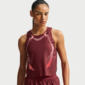 Damska koszulka bez rękawów o skróconym kroju do biegania Dri-FIT ADV Nike AeroSwift - Czerwony