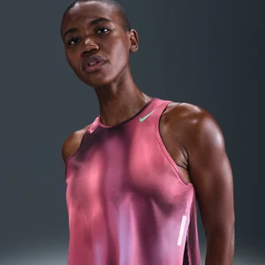 Damska koszulka bez rękawów o skróconym kroju do biegania Dri-FIT ADV Nike AeroSwift - Fiolet