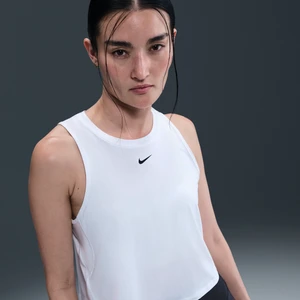 Damska koszulka bez rękawów o skróconym kroju Dri-FIT Nike One Classic - Biel