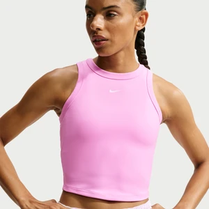 Damska koszulka bez rękawów o skróconym kroju Dri-FIT Nike One Fitted - Różowy