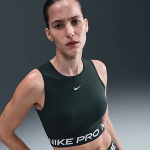 Zdjęcie produktu Damska koszulka bez rękawów o skróconym kroju Dri-FIT Nike Pro - Zieleń