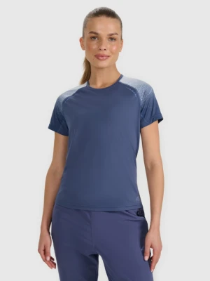 Damska koszulka do biegania 4F 4FWAW25TFTSF1510 - granatowa
