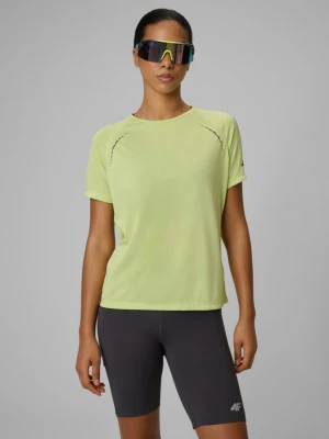 Damska koszulka do biegania 4F 4FWSS26TFTSF1801 - żółta