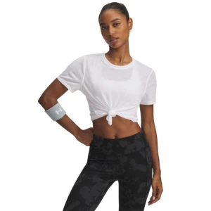 Damska koszulka do biegania Under Armour UA Launch Jacquard SS - biała