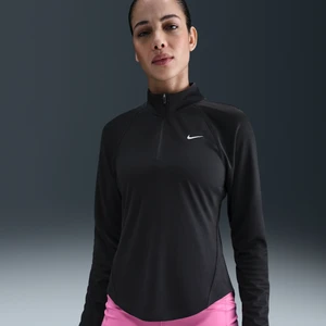 Damska koszulka do biegania z zamkiem 1/4 Dri-FIT Nike Tempo - Czerń