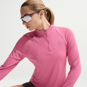 Damska koszulka do biegania z zamkiem 1/4 Dri-FIT Nike Tempo - Różowy