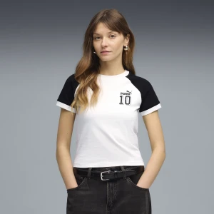 Zdjęcie produktu Damska koszulka FUTURE.PUMA.ARCHIVE z lamówką o wąskim kroju, Odzież, Biały