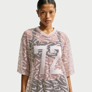 Damska koszulka o kroju oversize Nike Chill Lace - Brązowy